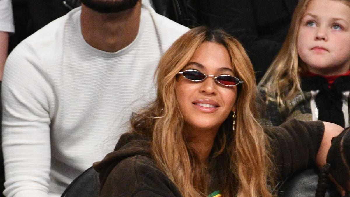 Beyoncé, en un partido de baloncesto en febrero de 2018