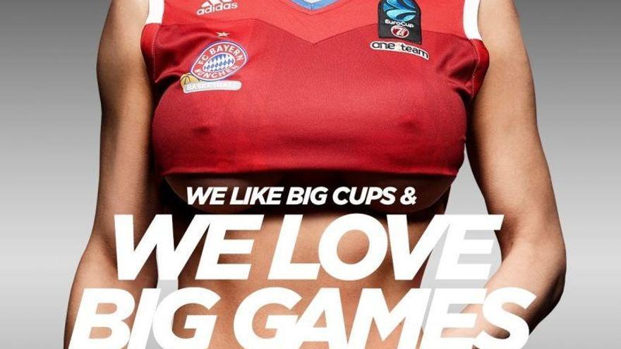 El Bayern anuncia su partido contra Unicaja con un cartel sexista