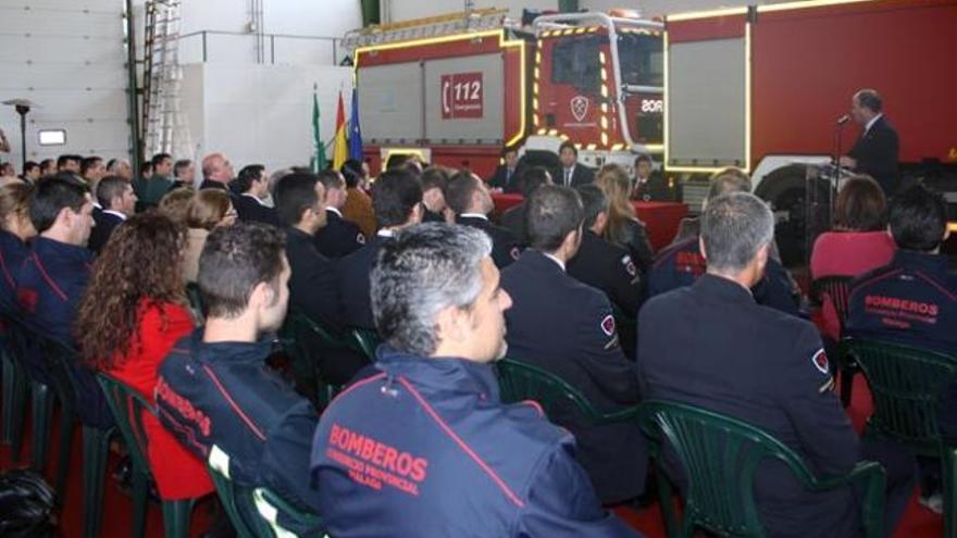 Un momento del acto de homenaje por el día de San Juan de Dios, patrón de los bomberos.