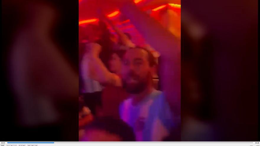 Así se viven los goles de Argentina en las concentraciones en la discoteca Pacha.