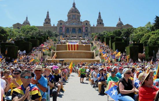 Acte a favor del Referèndum a Barcelona