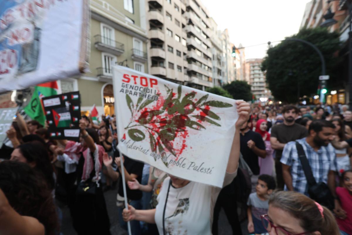VALENCIA VLC MANIFESTACION CONTRA LA GUERRA EN PALESTINA