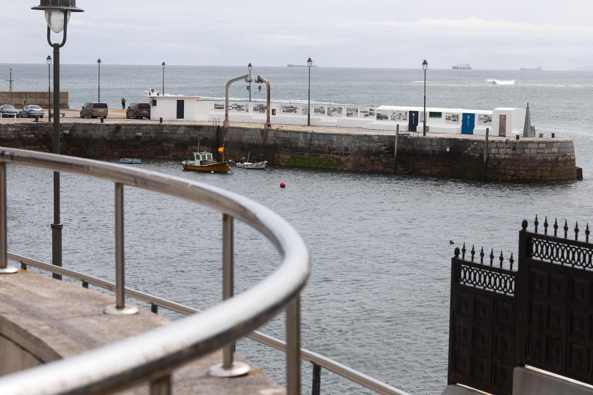 La zona del muelle viejo de Luanco.