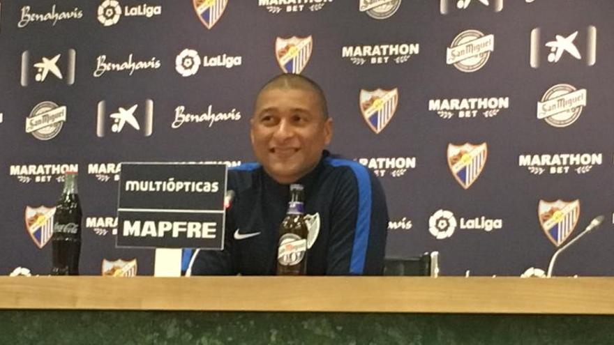 El &quot;Gato&quot; Romero, en la rueda de prensa ante el Betis.