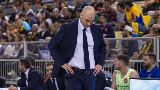 Joan Peñarroya, el técnico del Barça, abatido en los cuartos de final de la Copa del Rey ante el La Laguna Tenerife.