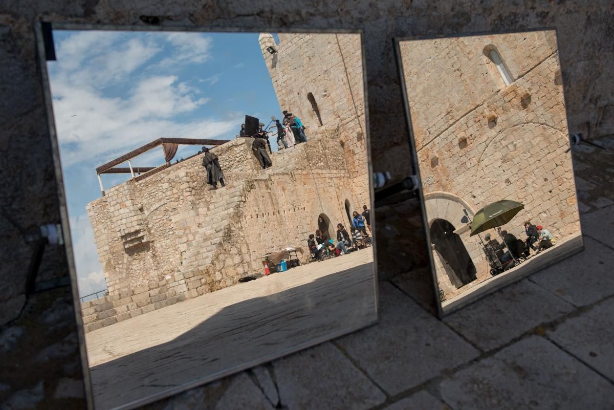 Imágenes de las grabaciones de 'El Ministerio del Tiempo' en Peñíscola.