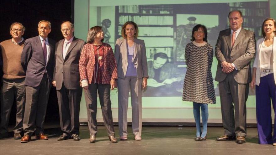 La presidenta de la Fundación Miguel Delibes, Elisa Delibes, durante la presentación del Archivo Miguel Delibes