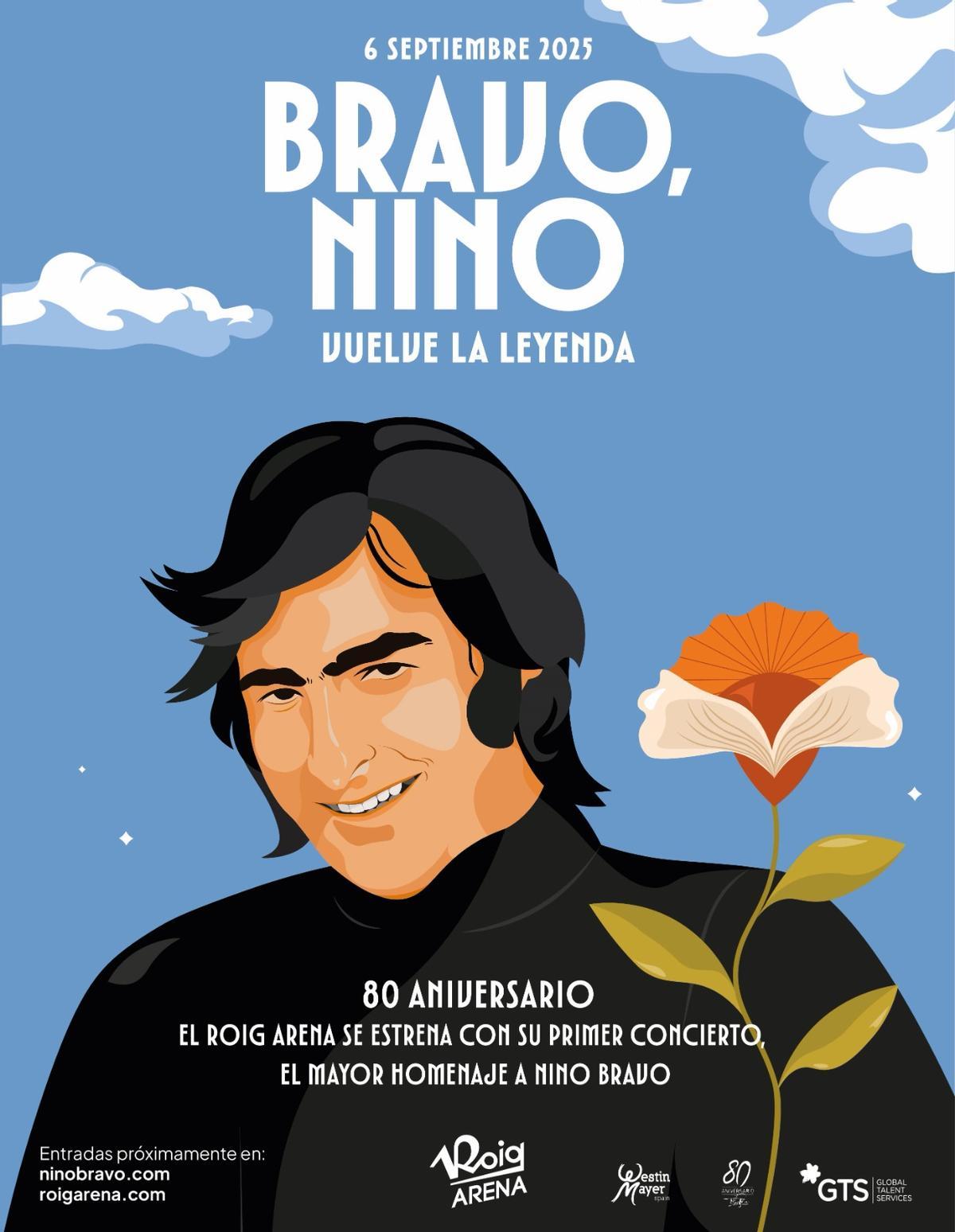 Cartel del concierto homenaje a Nino Bravo