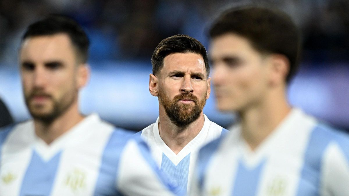 Lionel Messi durante el partido de las selecciones entre Argentina y Perú