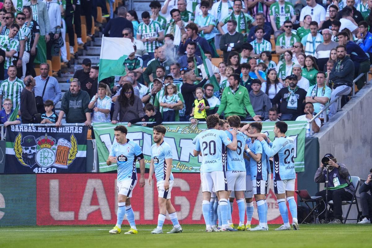 Ferran Jutgla of RC Celta de Vigo celebrates a goal during the Spanish league, LaLiga EA Sports, football match played between Real Betis and RC Celta de Vigo at La Cartuja stadium on March 15, 2026, in Sevilla, Spain. AFP7 15/03/2026 ONLY FOR USE IN SPAIN. Joaquin Corchero / AFP7 / Europa Press;2026;SPORT;ZSPORT;SOCCER;ZSOCCER;Real Betis v RC Celta de Vigo - LaLiga EA Sports;