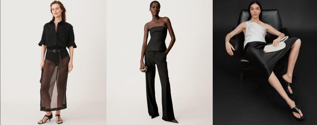 Varios conjuntos de la nueva colección conmemorativa de los 50 años de Zara.