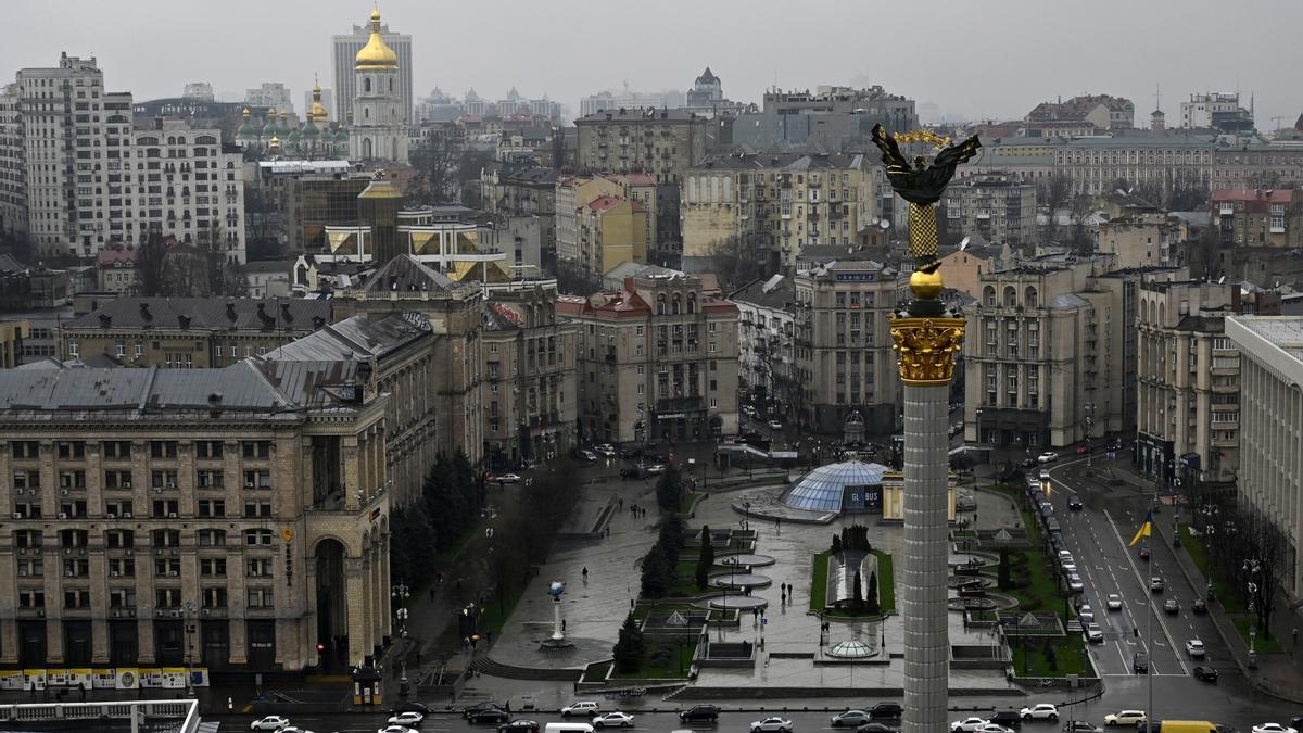 Foto de archivo de la ciudad de Kiev.