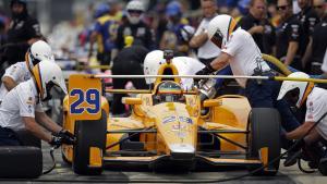 Fernando Alonso, durante los entrenamientos.