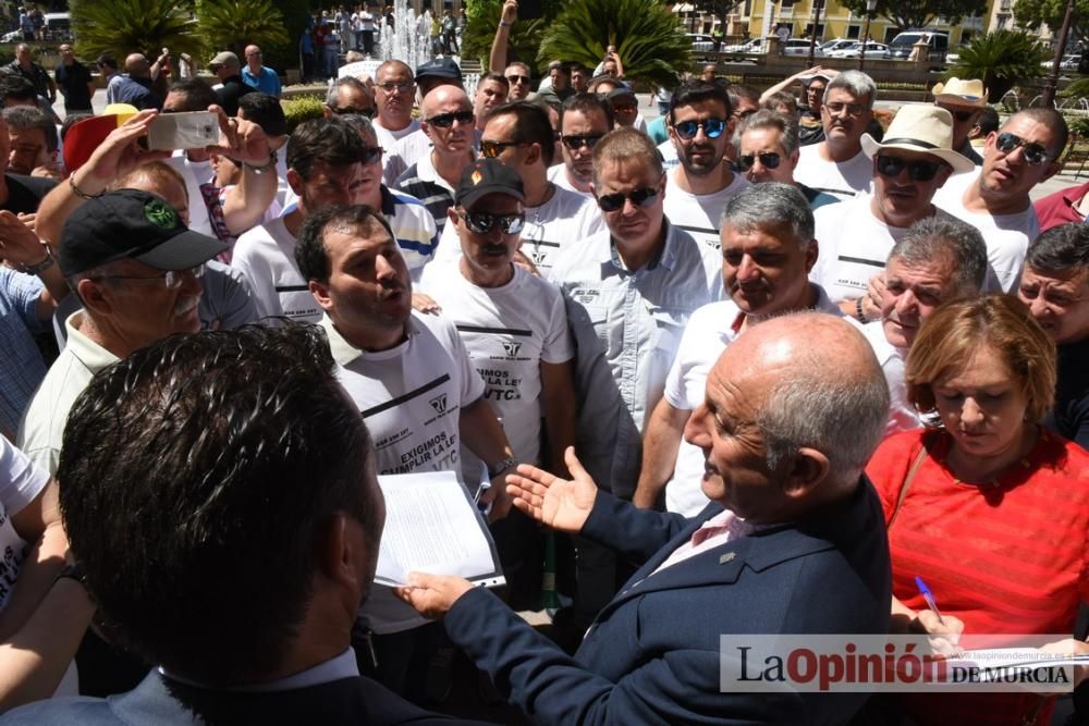 Protesta de taxis en Murcia