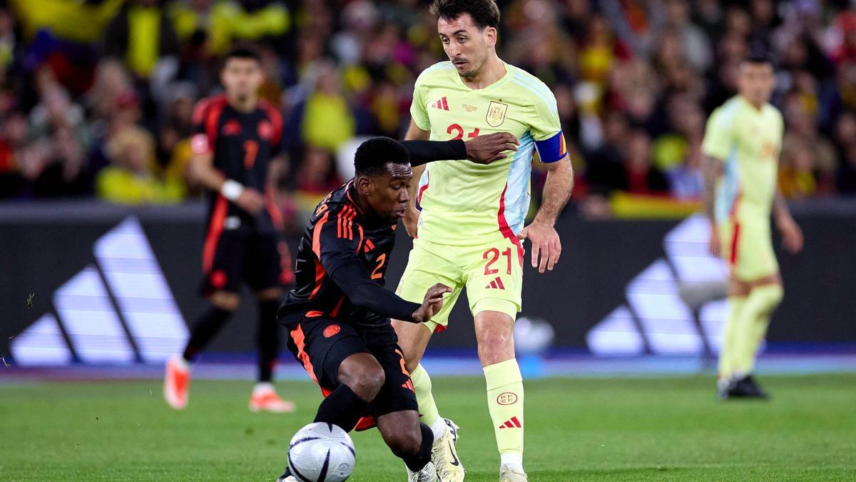 Derrota de España ante Colombia en el primer amistoso