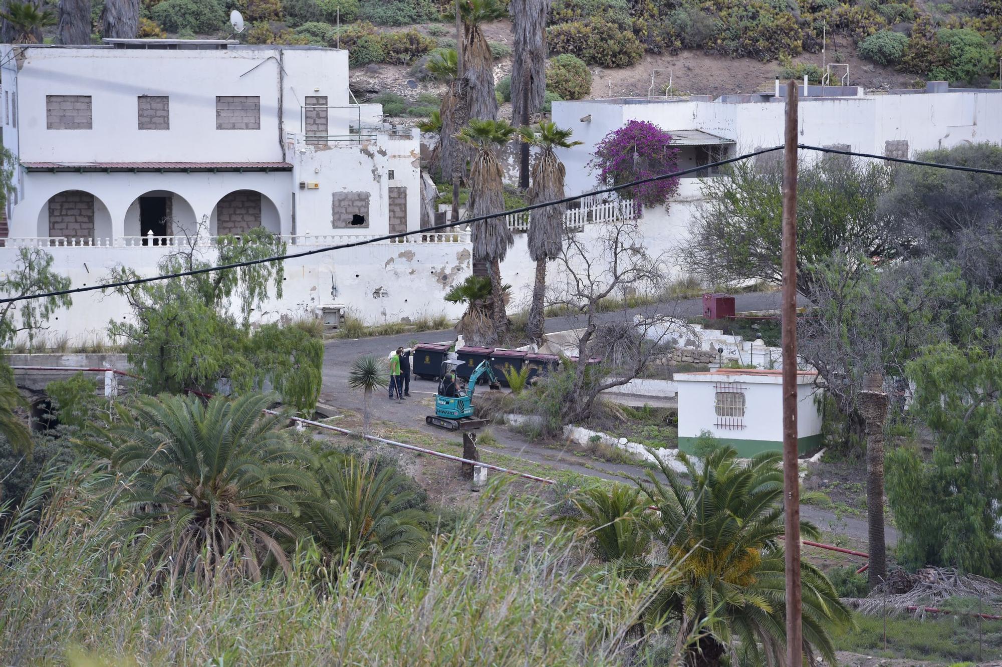 Campamento de migrantes en Barranco Seco