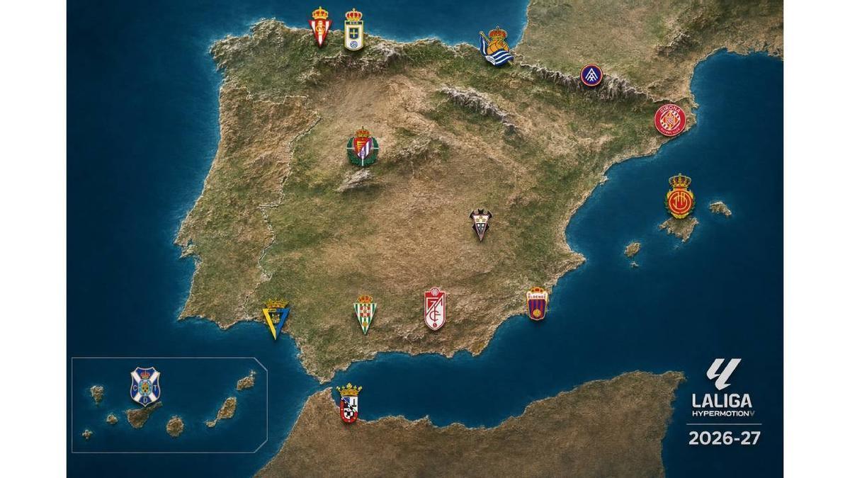 Así quedaría el mapa provisional de la Hypermotion.