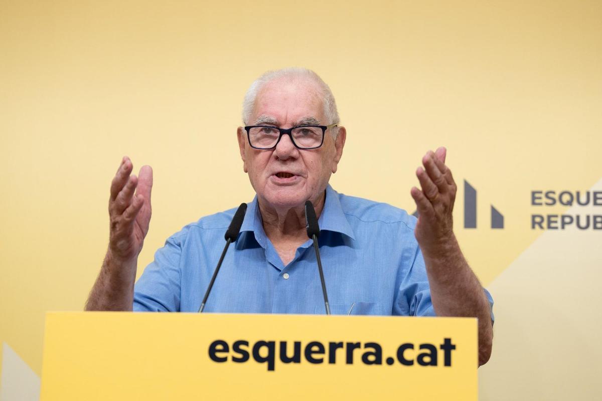 El exlíder de ERC en Barcelona Ernest Maragall el día que comunicó su baja del partido.