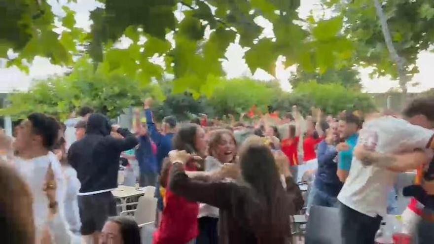 Así estalló el Monte do Gozo con el gol de penalti de España