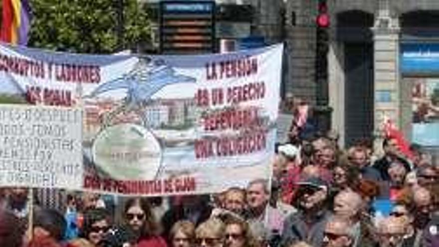 Manifestación de pensionistas en Oviedo.