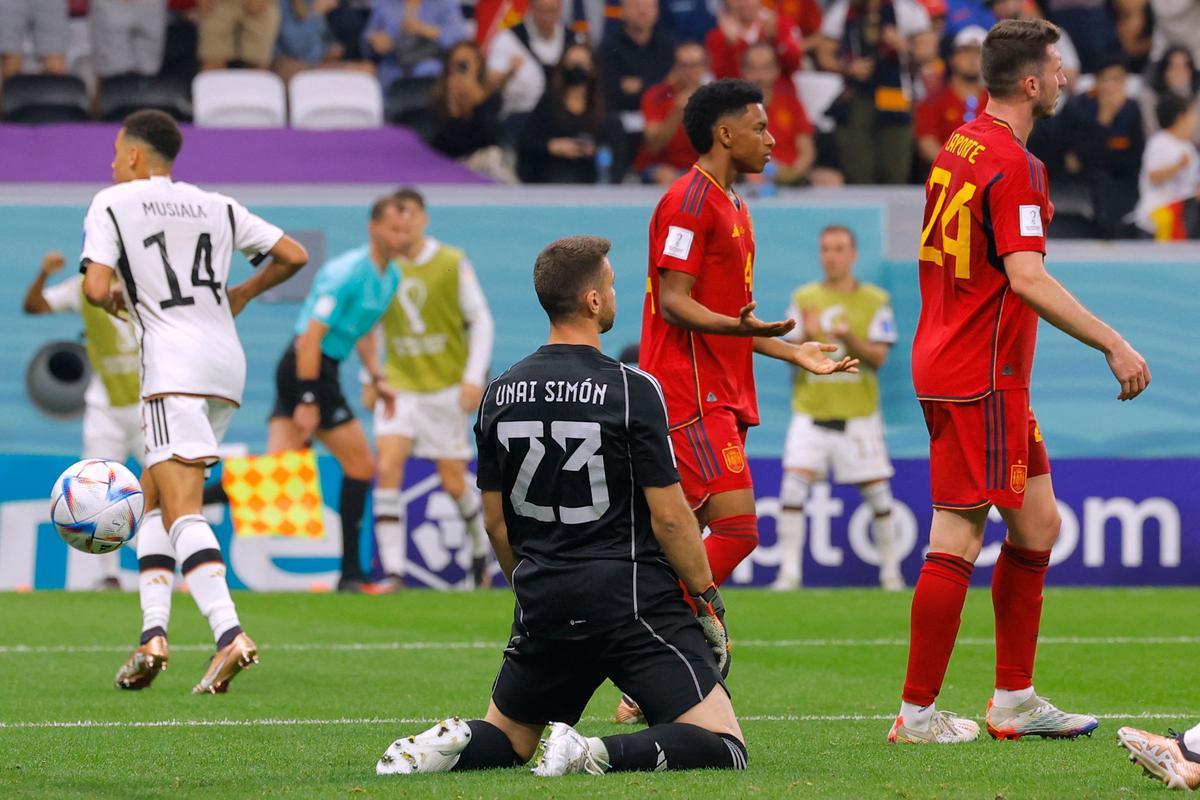 Fase de grupos del Mundial de Fútbol Qatar 2022 entre España y Alemania en el estadio Al Bait en Al Khor (Catar)