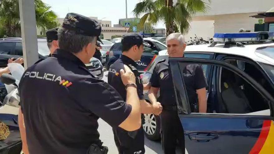Emotiva despedida a un policía veterano de Málaga