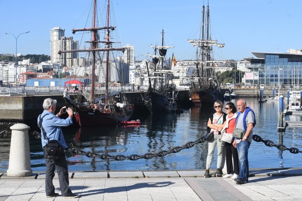 Réplicas de navíos históricos, en A Coruña