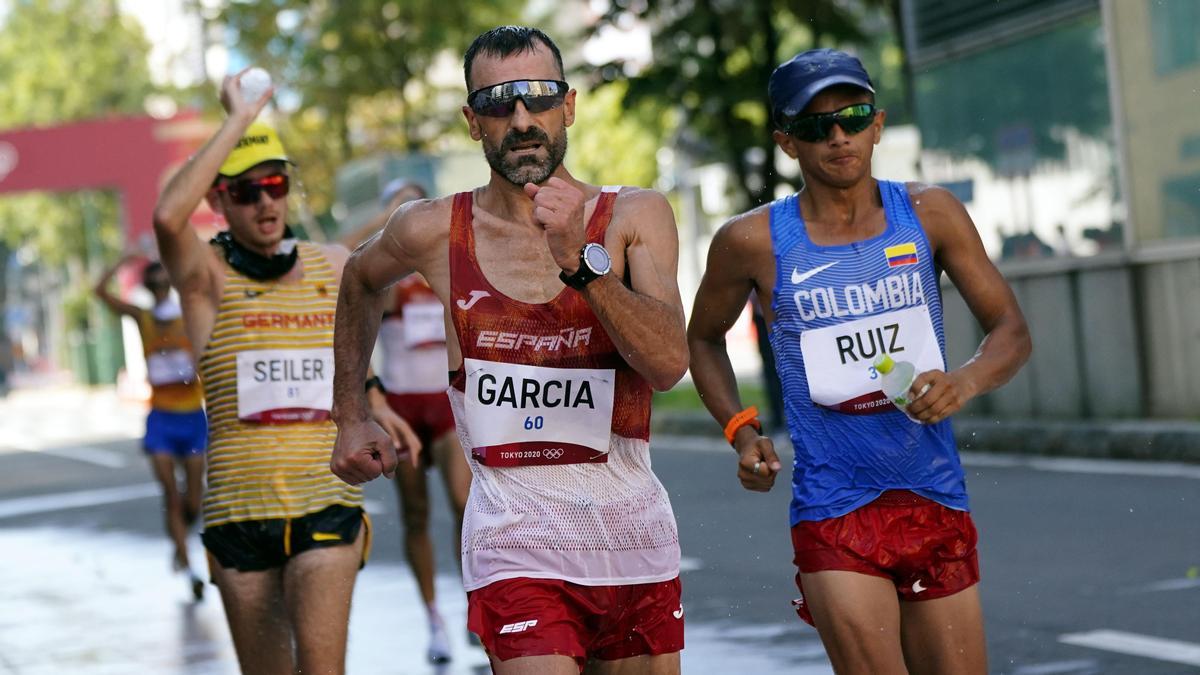 Jesús Ángel García Bragado, en la prueba de los los 50 kilómetros marcha.