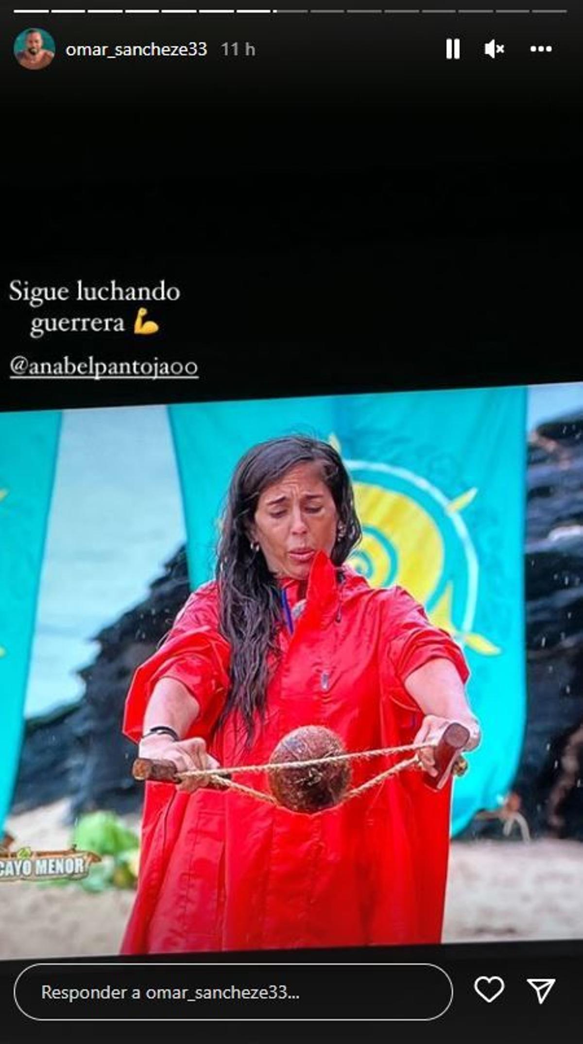 Omar Sánchez apoya a Anabel Pantoja en Instagram