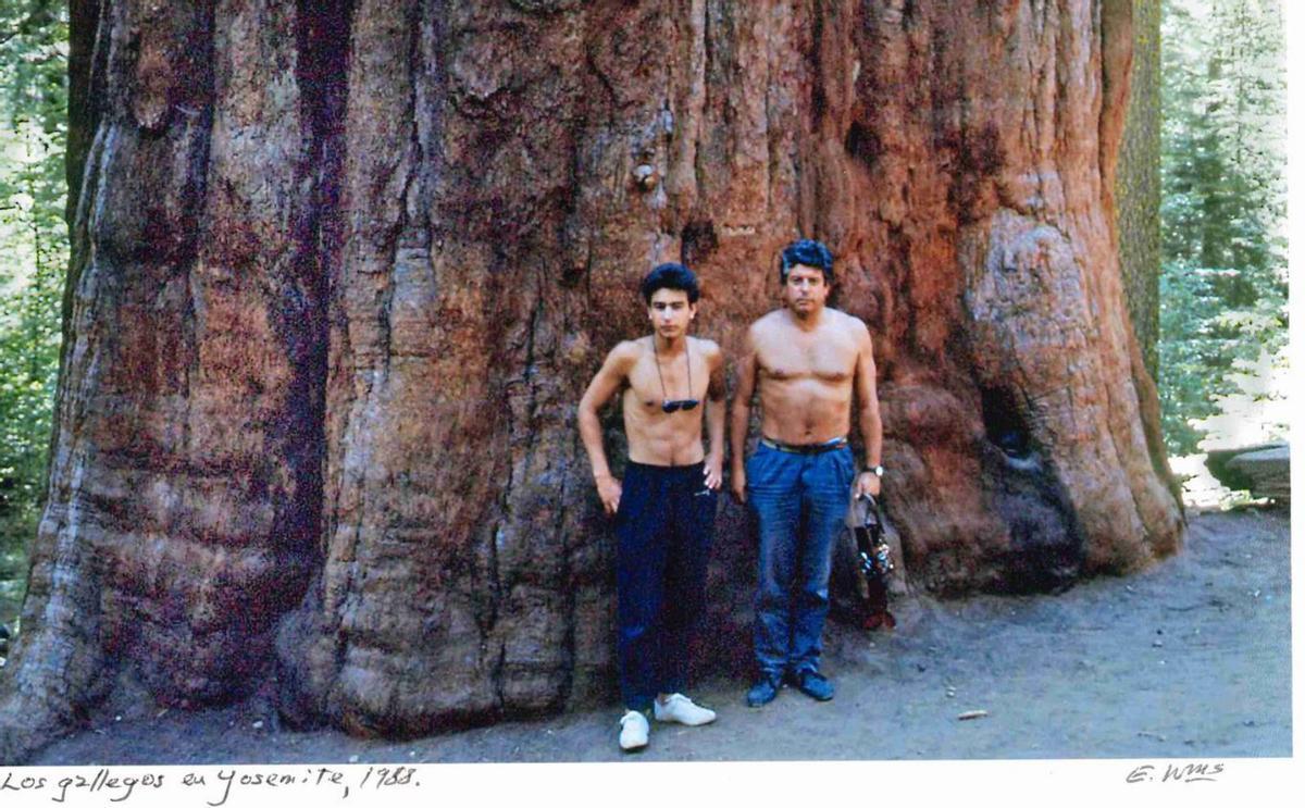 César y Sergio Portela, padre e hijo, en Yosemite en 1988.