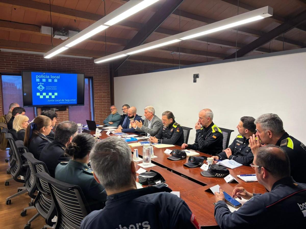 Imagen de la junta local de seguridad de Esplugues de Llobregat, celebrada este jueves por la mañana