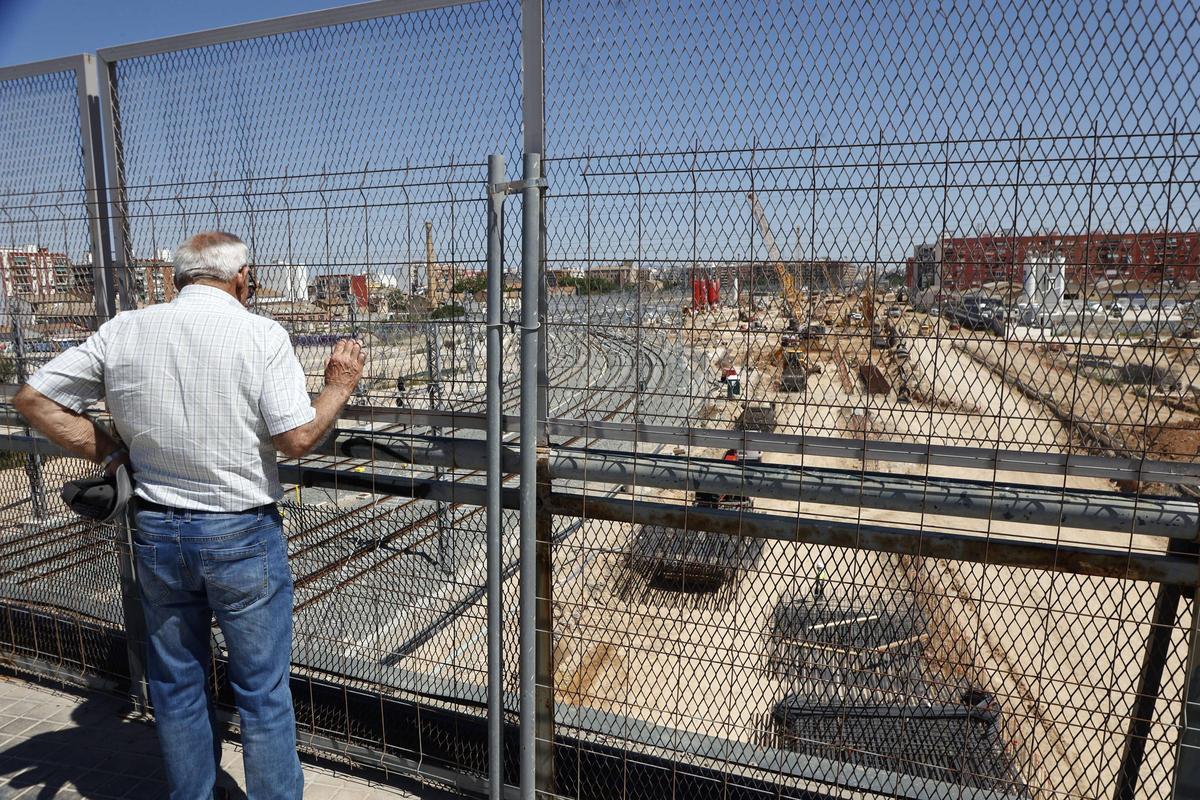 Obras del canal de acceso ferroviario de València, una de las piezas del corredor mediterráneo