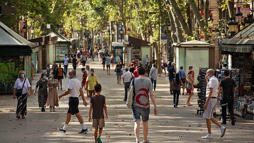 Las Ramblas de Barcelona, una de las ciudades con mayor aumento de contagios.