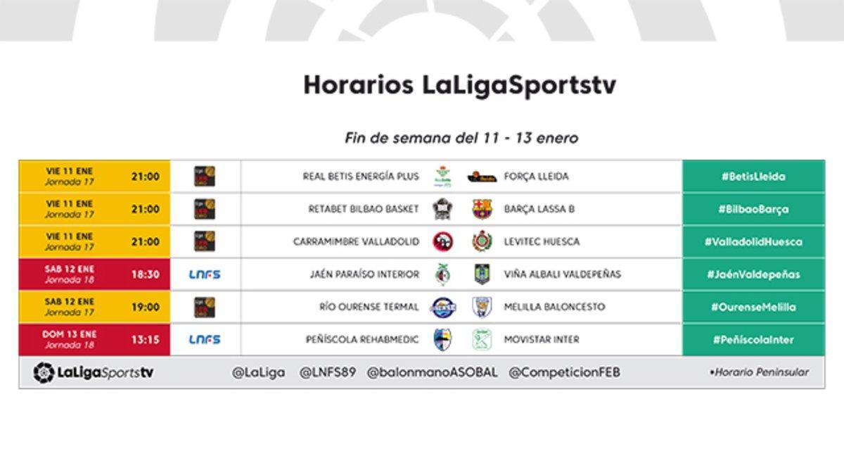 Los horarios de LaLiga TV