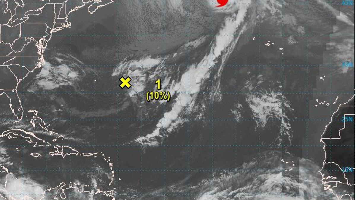 Mapa donde se aprecia la latitud en la que se encuentra el huracán 'Martin'