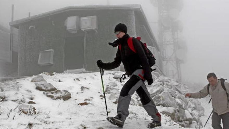 Nieve en el alto navarro de Ibañeta.