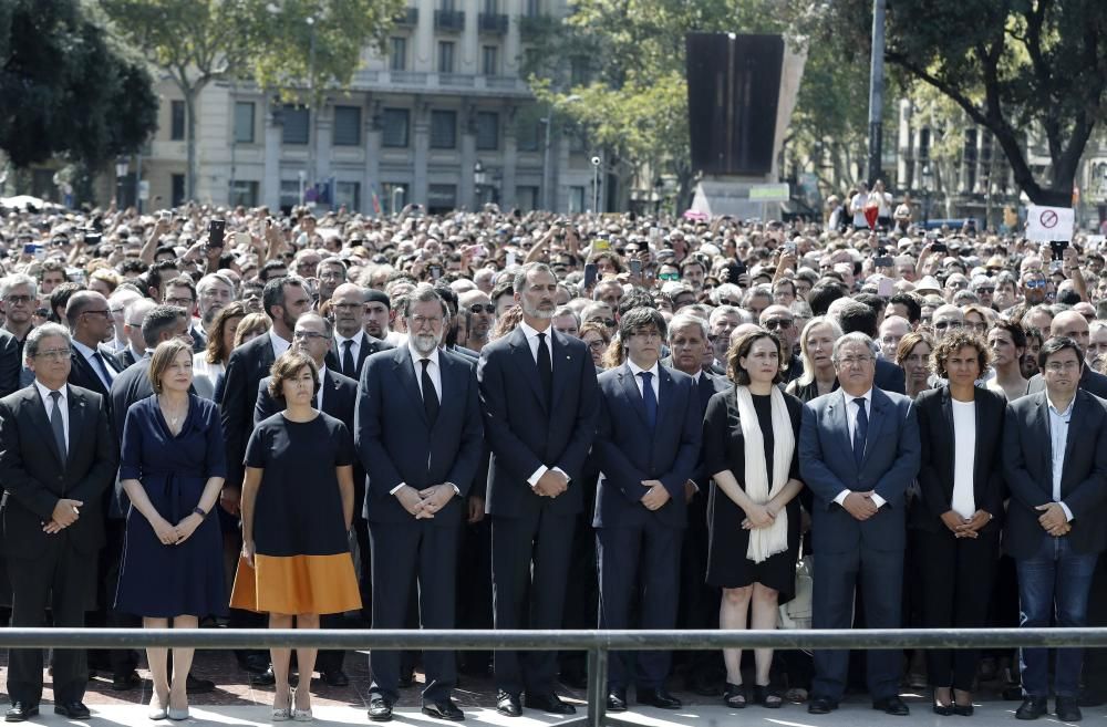 Homenaje a los muertos en el atentado de Barcelona