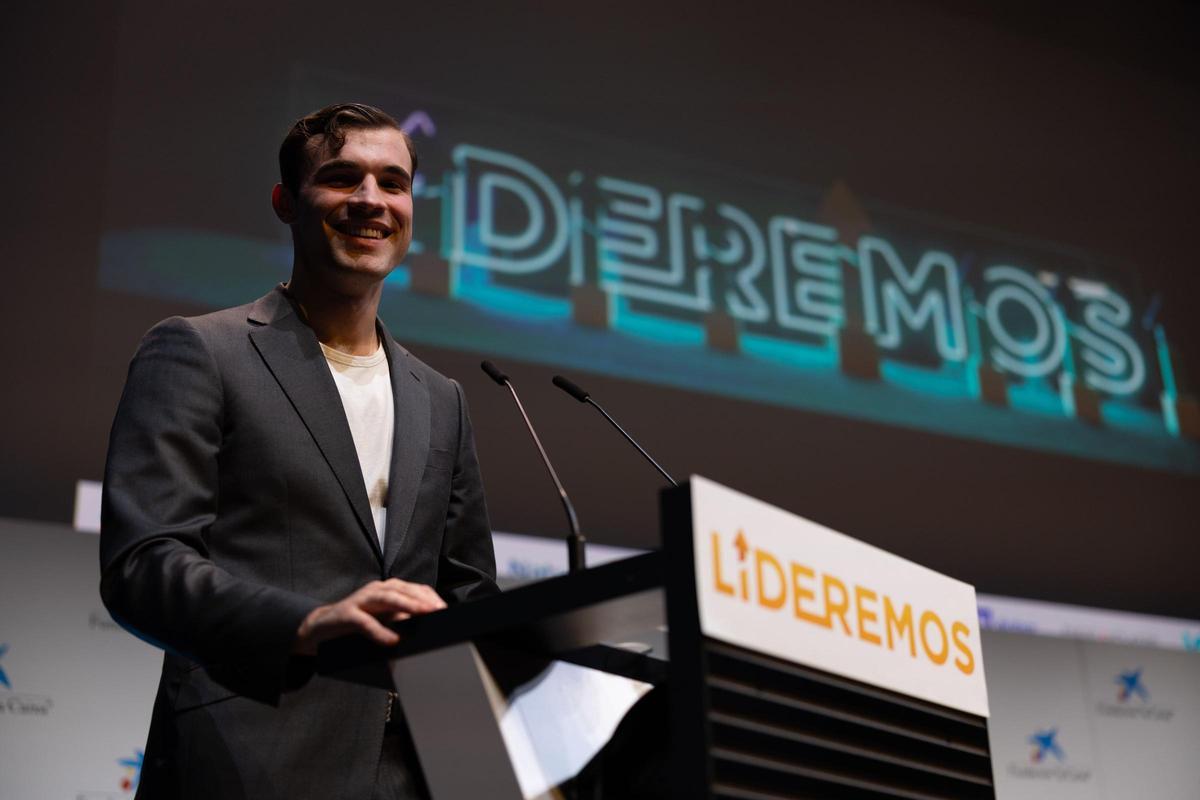 El presidente de Lideremos, Tomás Güell, durante la gala.