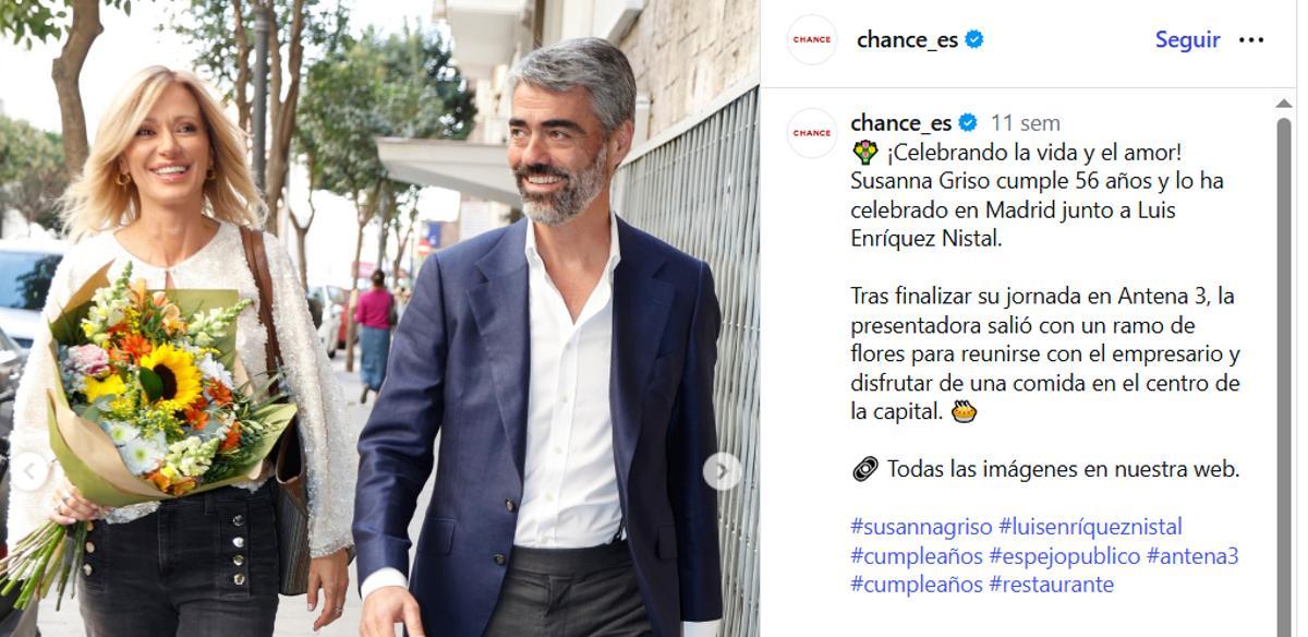 Sussana Griso y su novio, Luis Enríquez.