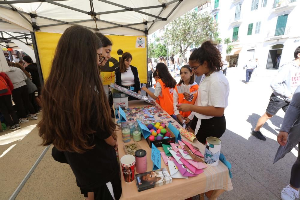 Doce centros educativos de Ibiza y Formentera mostraron ayer sus proyectos en una actividad impulsada por el IDI, en apoyo al emprendimiento juvenil