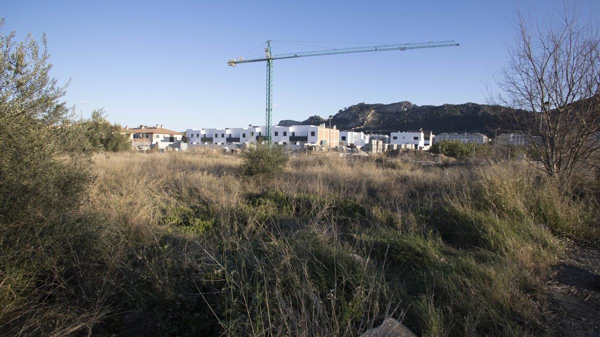 Solar de Les Pereres donde se proyecta la futura residencia de mayores de Xàtiva