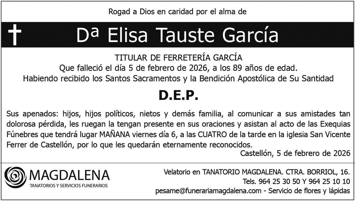 Dª Elisa Tauste García