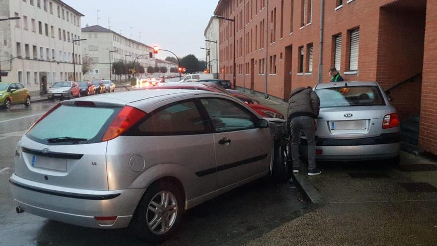 El vehículo siniestrado, tras el accidente