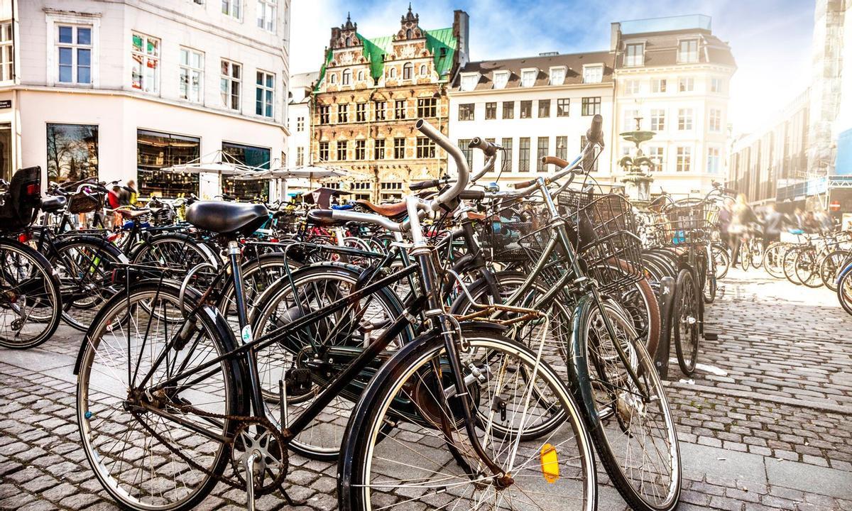 Copenhague - centro con bicicletas