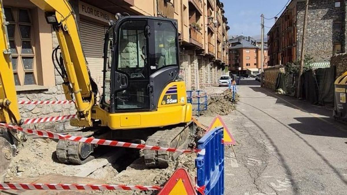 Obres al centre de Puigcerdà