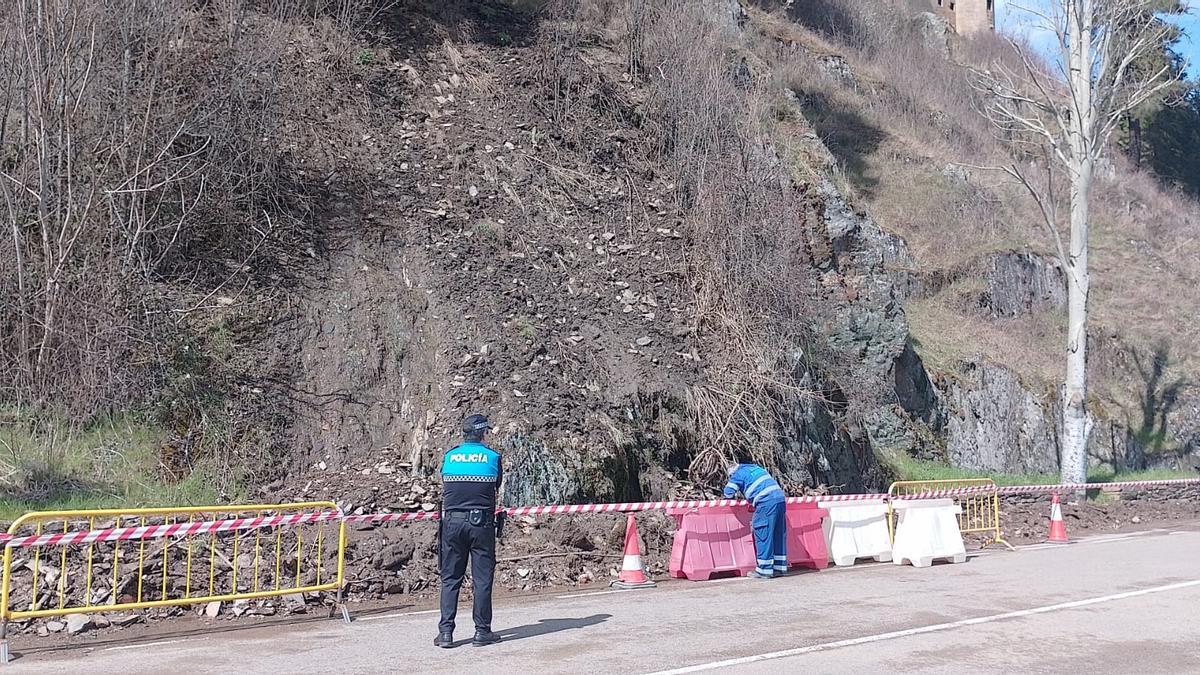 Zona donde se ha producido el desprendimiento