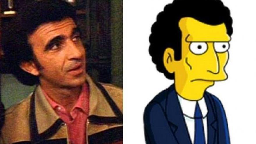 Frank Sivero y el personaje de &#039;Los Simpson&#039;.