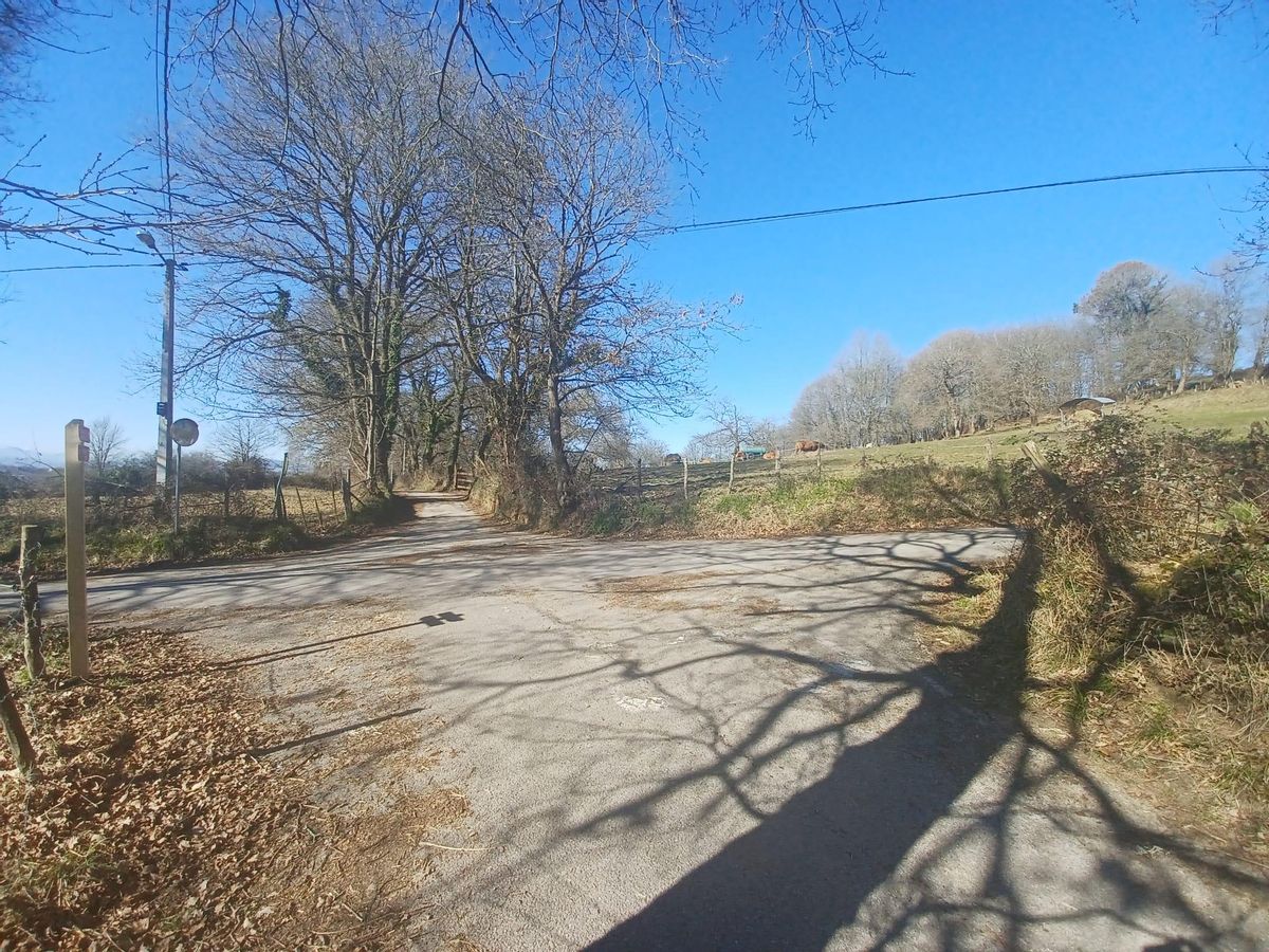 Último cruce en dirección hacia Vega de Poja, donde hay que coger el sendero a la derecha, cuesta arriba.