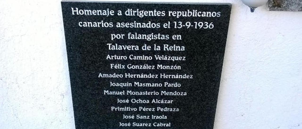 Talavera de la Reina homenajea a diez represaliados canarios en 1936