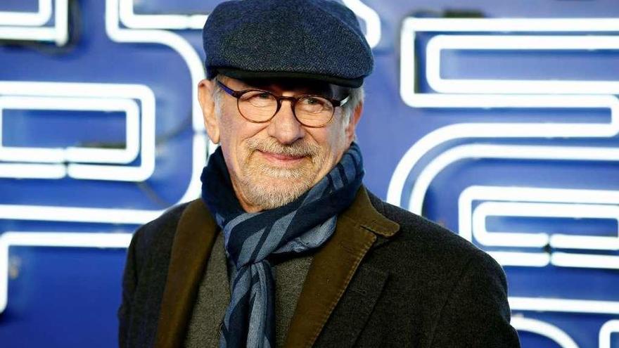 Steven Spielberg, ayer, en Londres.